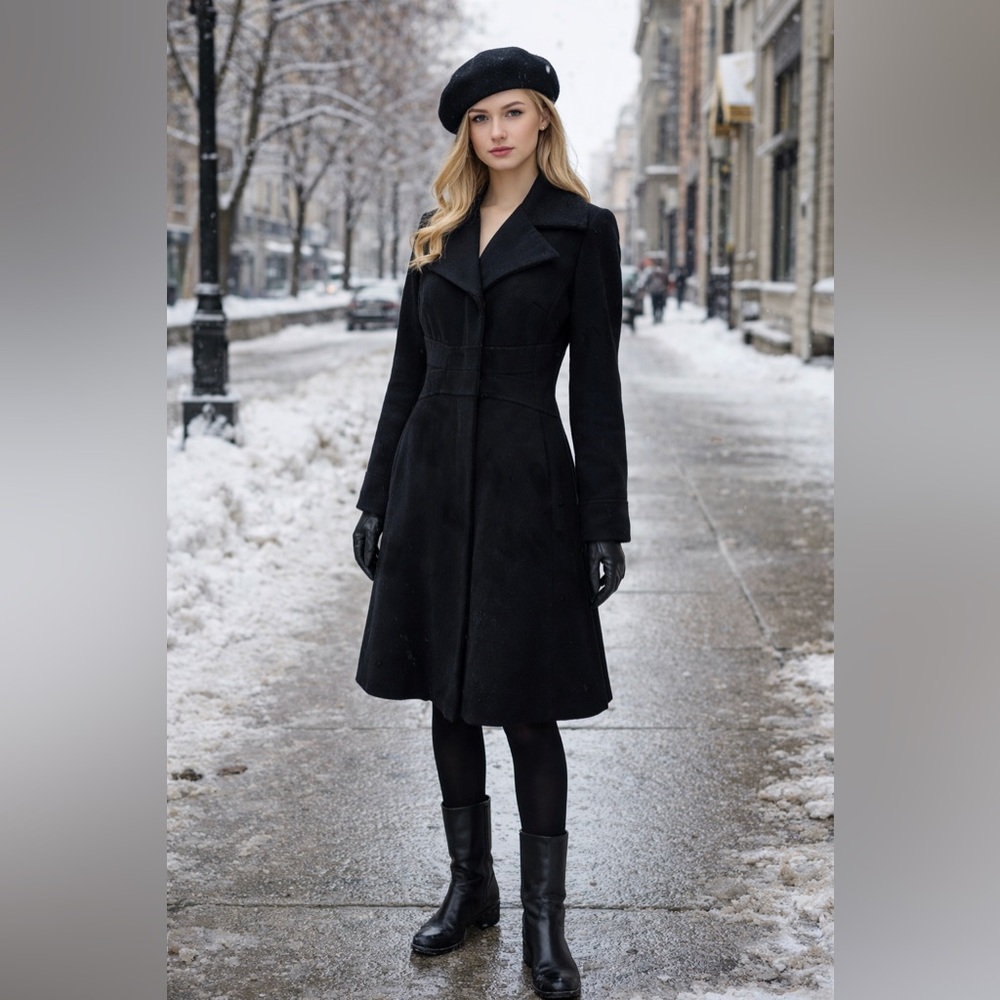 Jones New York A-line Classic Wool Blend Coat